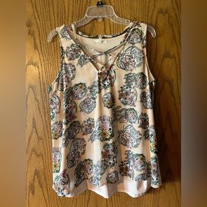 XL Maurices lace up dressy tank